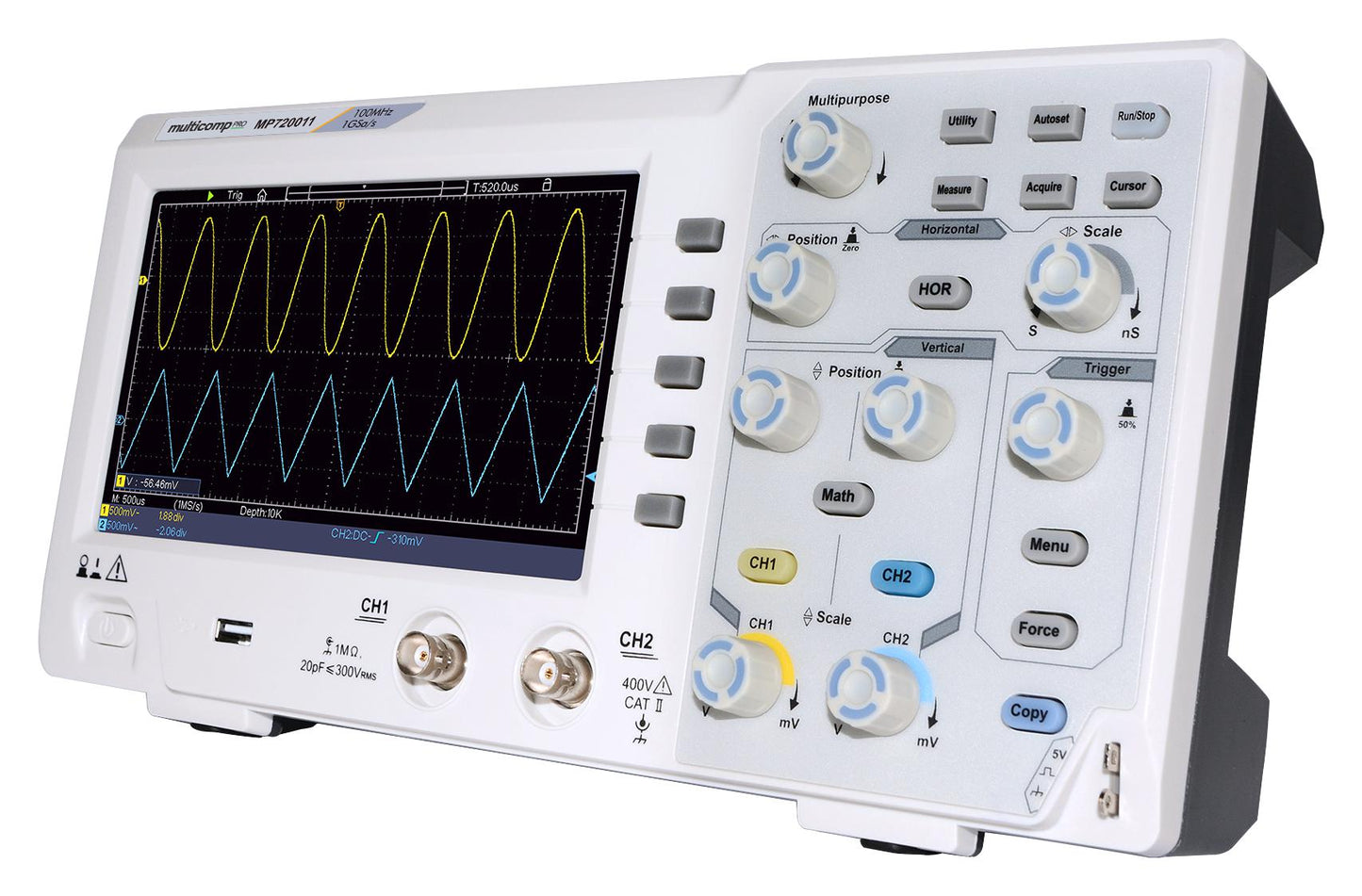 MP720011, DSO, 2 CH, 100MHZ, 10KPTS, 1GSPS