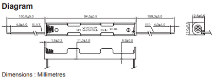 2 x AAA Long Battery Holder, Wired