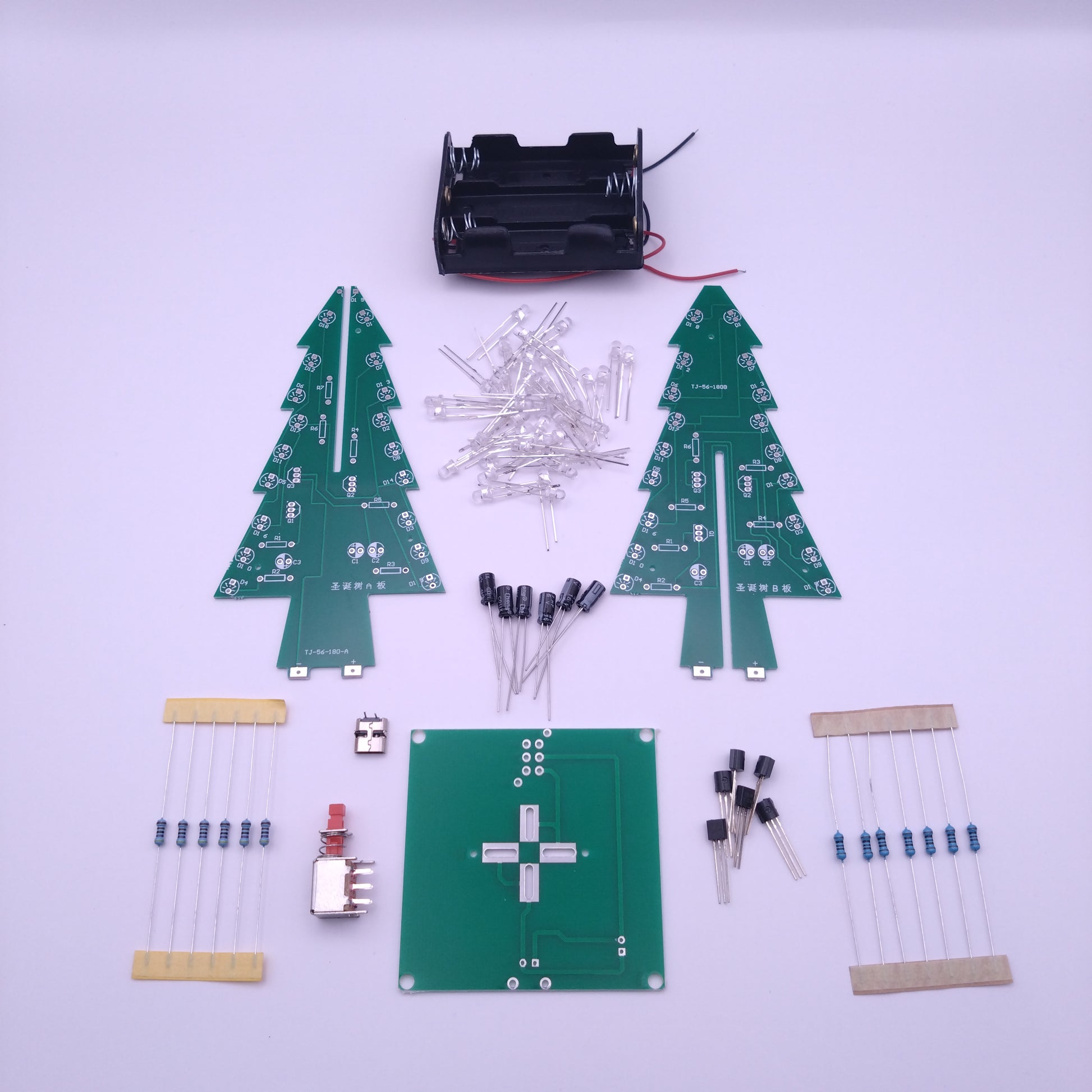 Electronics Kit Parts, Christmas Tree 3D RGB